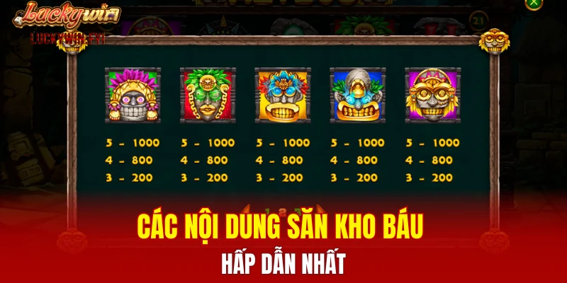 Các nội dung săn kho báu hấp dẫn nhất