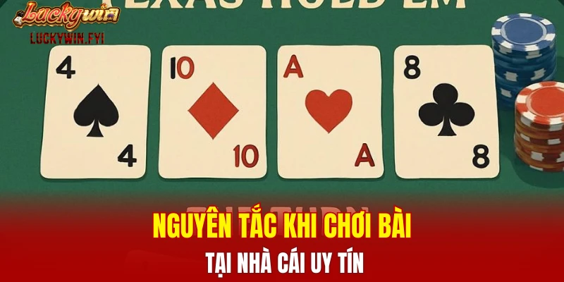 Nguyên tắc khi chơi bài  tại nhà cái uy tín